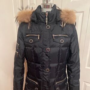 Flash Geo New York Duck Down Coat - EUC